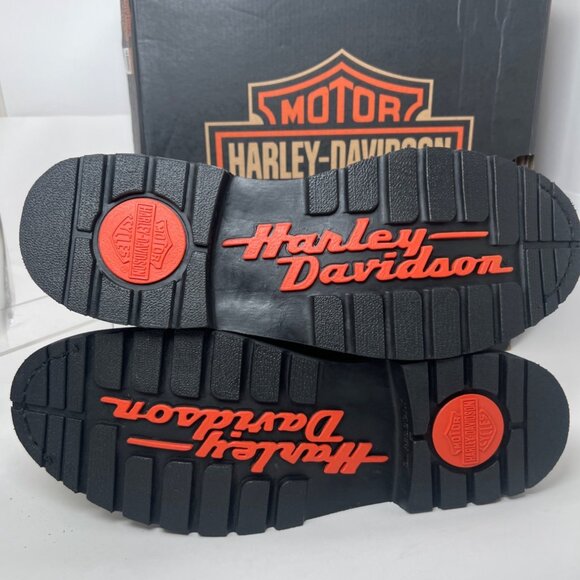 Harley Davidson Men Booker Boots Black Leather Motorcycle Boots Size 13 - Picture 8 of 16